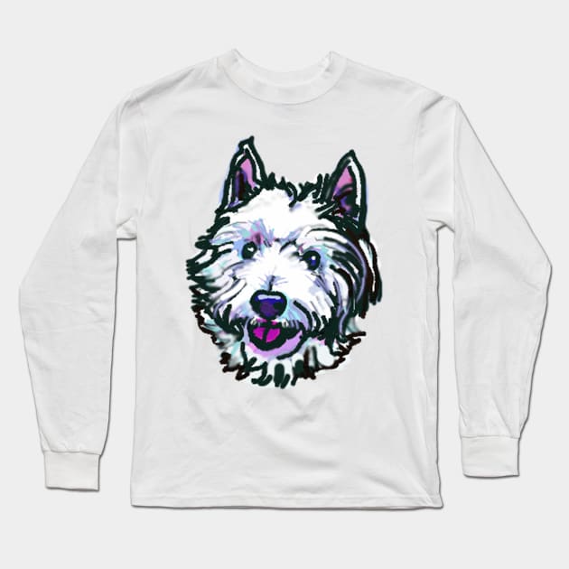 The happy Westie Love of My Life ! Long Sleeve T-Shirt by lalanny